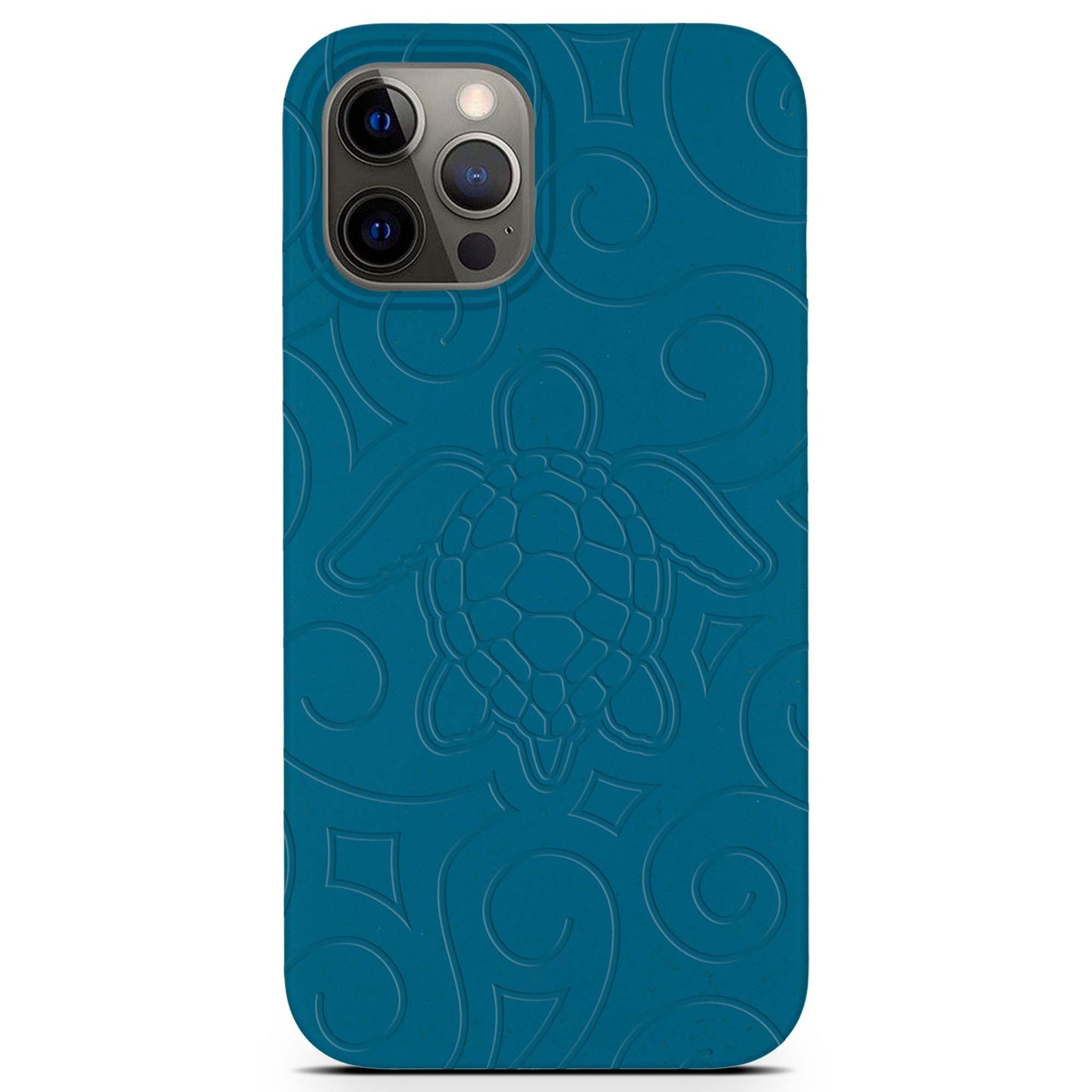 Ocean Turtle - Biodegradable Phone Case - Ocean Blue and Black