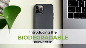 Ocean Turtle - Biodegradable Phone Case - Ocean Blue and Black