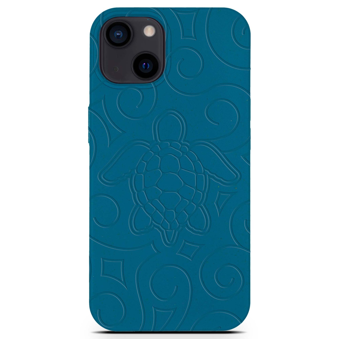 Ocean Turtle - Biodegradable Phone Case - Ocean Blue and Black
