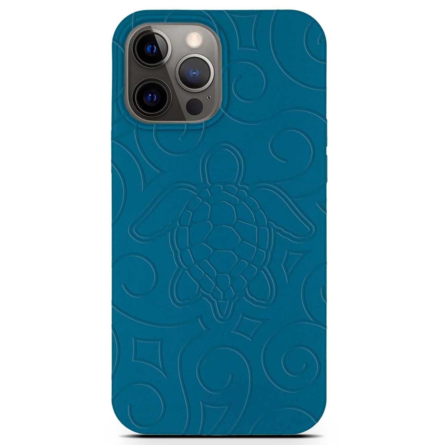 Ocean Turtle - Biodegradable Phone Case - Ocean Blue and Black