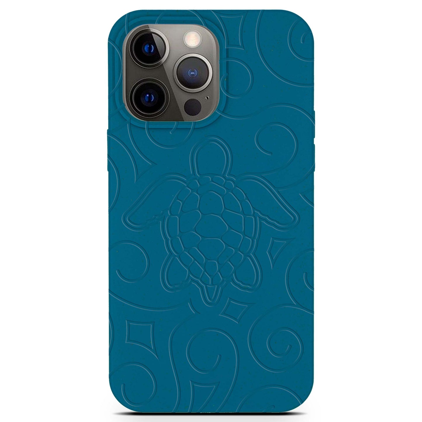 Ocean Turtle - Biodegradable Phone Case - Ocean Blue and Black