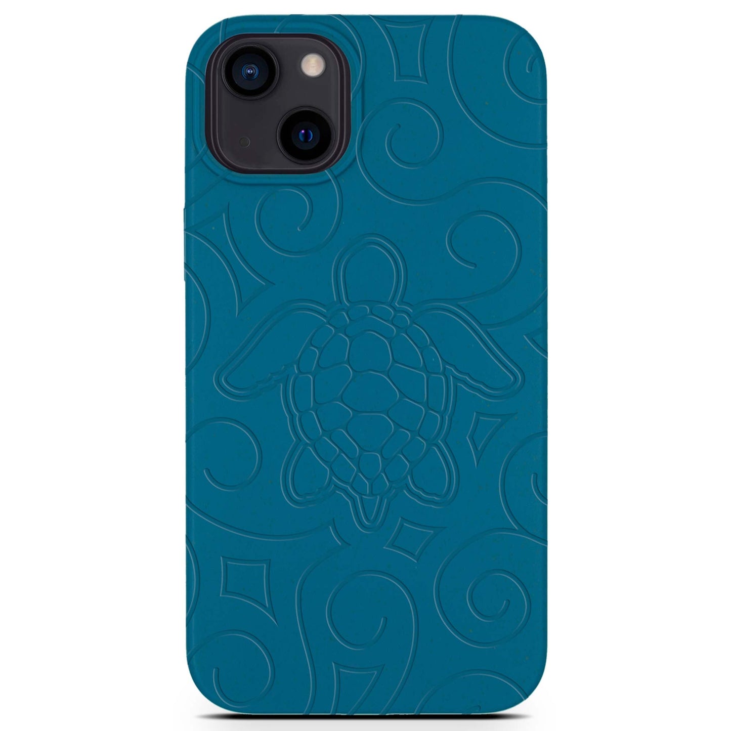 Ocean Turtle - Biodegradable Phone Case - Ocean Blue and Black