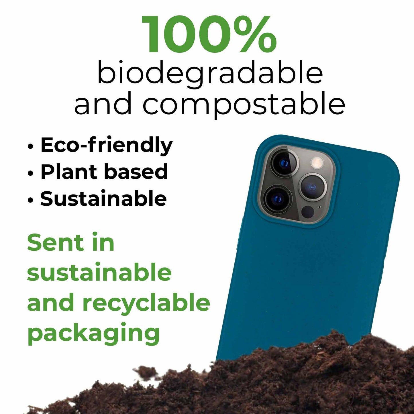 Biodegradable Phone Case - Deep Sea Blue