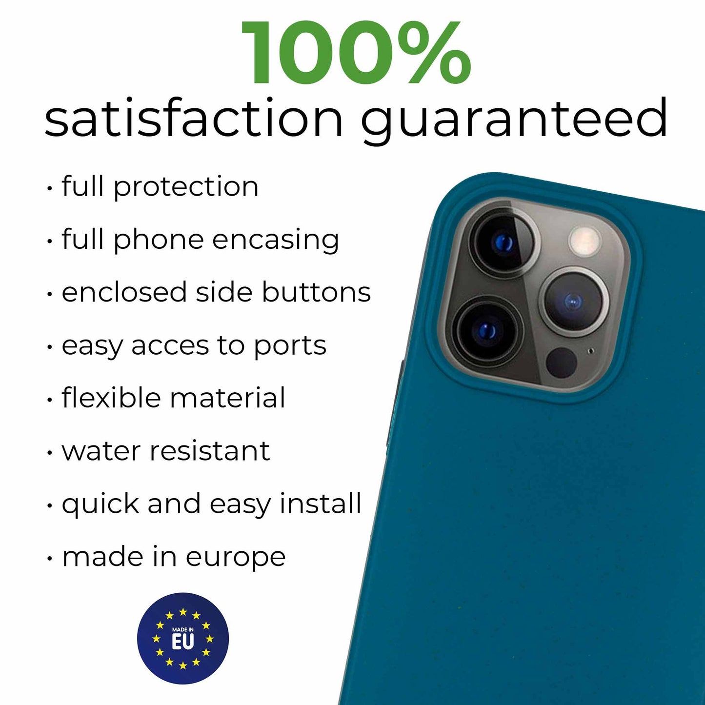Biodegradable Phone Case - Deep Sea Blue