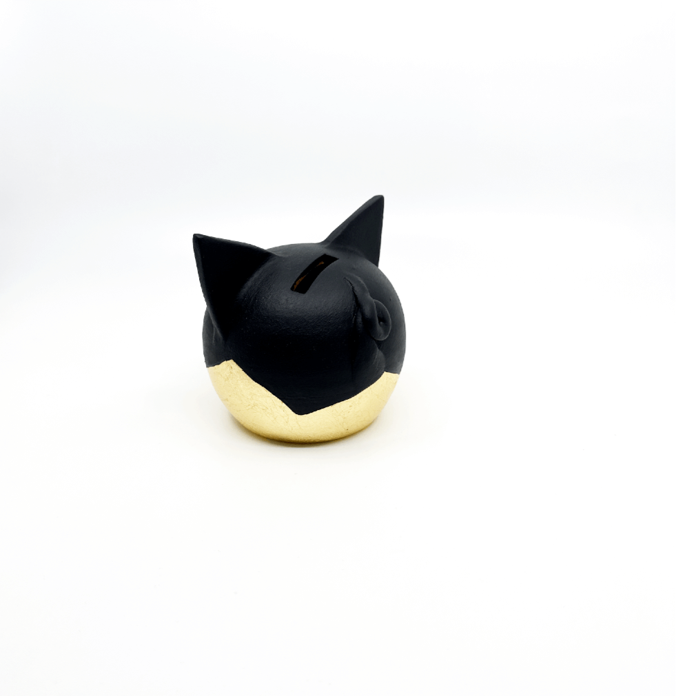 Divided Gold Piggy Bank