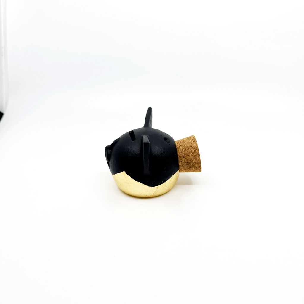 Divided Gold Piggy Bank